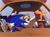Size: 2048x1535 | Tagged: safe, artist:superguy551, sonic the hedgehog, human, 2023, car, character request, crossover, driving, female, frown, male, mouth open, rayman, rayman (series), sonic boom (tv), trio