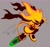 Size: 2048x1906 | Tagged: safe, artist:superguy551, oc, oc:passion the tenrec, tenrec, 2023, female, fire, grey background, oc only, simple background, solo