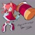 Size: 2048x2048 | Tagged: safe, artist:superguy551, amy rose, hedgehog, 2023, amy's halterneck dress, clothes, dress, female, grey background, hammer, heart, holding something, looking at viewer, mouth open, piko piko hammer, simple background, smile, solo, v sign, wink
