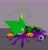 Size: 3000x3100 | Tagged: safe, artist:superguy551, oc, oc:passion the tenrec, tenrec, 2023, cup, drink, female, grey background, grimace shake, lying down, lying on front, meme, oc only, simple background, solo, spilled drink