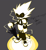 Size: 3400x3700 | Tagged: safe, artist:superguy551, oc, oc:passion the tenrec, tenrec, 2023, electricity, female, grey background, holding something, oc only, simple background, solo, standing