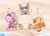 Size: 1200x854 | Tagged: safe, artist:loulubally, amy rose, cream the rabbit, rouge the bat, bat, hedgehog, rabbit, barefoot, beach, eyes closed, female, holding something, laughing, outdoors, sand, sandcastle, seashell, tickling, trio, trio female