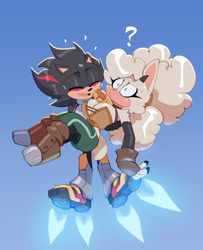 Size: 975x1198 | Tagged: safe, artist:darnact, lanolin the sheep, shadow the hedgehog