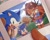 Size: 1640x1297 | Tagged: safe, artist:jadepesky, manik acorn, sally acorn, sonia acorn, sonic the hedgehog, chipmunk, hedgehog, 2026, adult, archie sonic the hedgehog, carrying them, child, daytime, duo, eyes closed, family, father and child, father and daughter, father and son, female, happy, holding something, male, mother and child, mother and daughter, open mouth, open smile, outdoors, parent and child, parent:sally, parent:sonic, parents:sonally, photo, photograph, plant, pose, sally x sonic, shipping, smile, smiling at viewer, straight, teeth, tongue, tongue out, vest