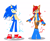 Size: 8000x6500 | Tagged: safe, artist:my-name-is-wolfiex73, sally acorn, sonic the hedgehog, chipmunk, hedgehog, 2024, aged up, alternate universe, duo, electricity, female, looking at viewer, male, pose, redesign, ringblader, sally x sonic, sally's vest and boots, shipping, simple background, smile, smiling at viewer, standing, straight, white background