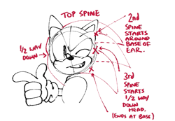 Size: 807x558 | Tagged: safe, artist:thomas_rsvd, sonic the hedgehog, 2022, english text, greyscale, grin, looking at viewer, monochrome, simple background, sketch, smile, solo, tutorial, white background, wink