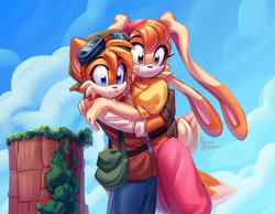 Size: 1080x840 | Tagged: safe, artist:kyurochurro, cream the rabbit, miles "tails" prower