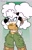 Size: 1904x3000 | Tagged: safe, artist:dumb_arts, lanolin the sheep, sheep, female, hands behind head, looking offscreen, solo, standing