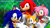 Size: 1280x721 | Tagged: safe, artist:bandicootbrawl96, amy rose, knuckles the echidna, miles "tails" prower, sonic the hedgehog, echidna, fox, hedgehog, sonic adventure, 2025, 3d, abstract background, clenched teeth, eyelashes, female, friendship, group, looking at viewer, male, open smile, outline, pointing, pose, quartet, smile, smiling at viewer, watermark