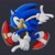 Size: 2048x2048 | Tagged: safe, artist:sxnicgraphix3d, sonic the hedgehog, hedgehog, sonic adventure, 2026, 3d, adventure pose, clenched teeth, grey background, looking at viewer, male, nike mouth, pointing, posing, redraw, simple background, smile, smiling at viewer, solo