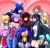 Size: 1570x1500 | Tagged: safe, artist:adriwindgb, artist:superguy551, amy rose, princess elise, sonic the hedgehog, human, 2026, character request, collaboration, crossover, crossover shipping, darkstalkers, ellen joe, eyes closed, female, frown, genshin impact, group, hatsune miku, head rest, heather mason, humanoid, lilith (darkstalkers), looking at them, lumine, male, mouth open, panty and stocking with garterbelt, shipping, silent hill, sitting, smile, stocking (psg), straight, vocaloid, zenless zone zero