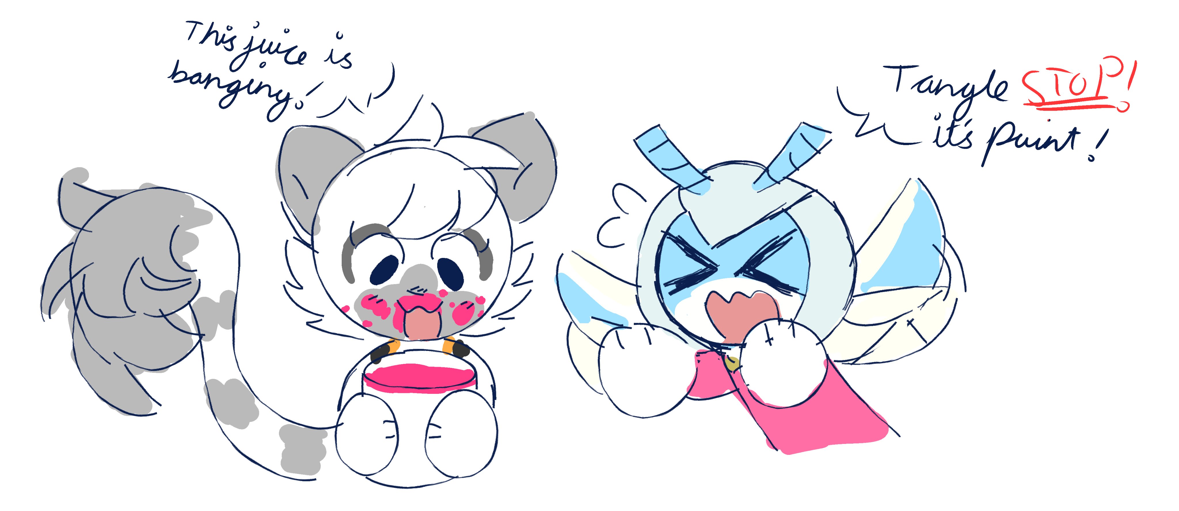 #1787 safe artist:medleyrush jewel the beetle tangle the lemur