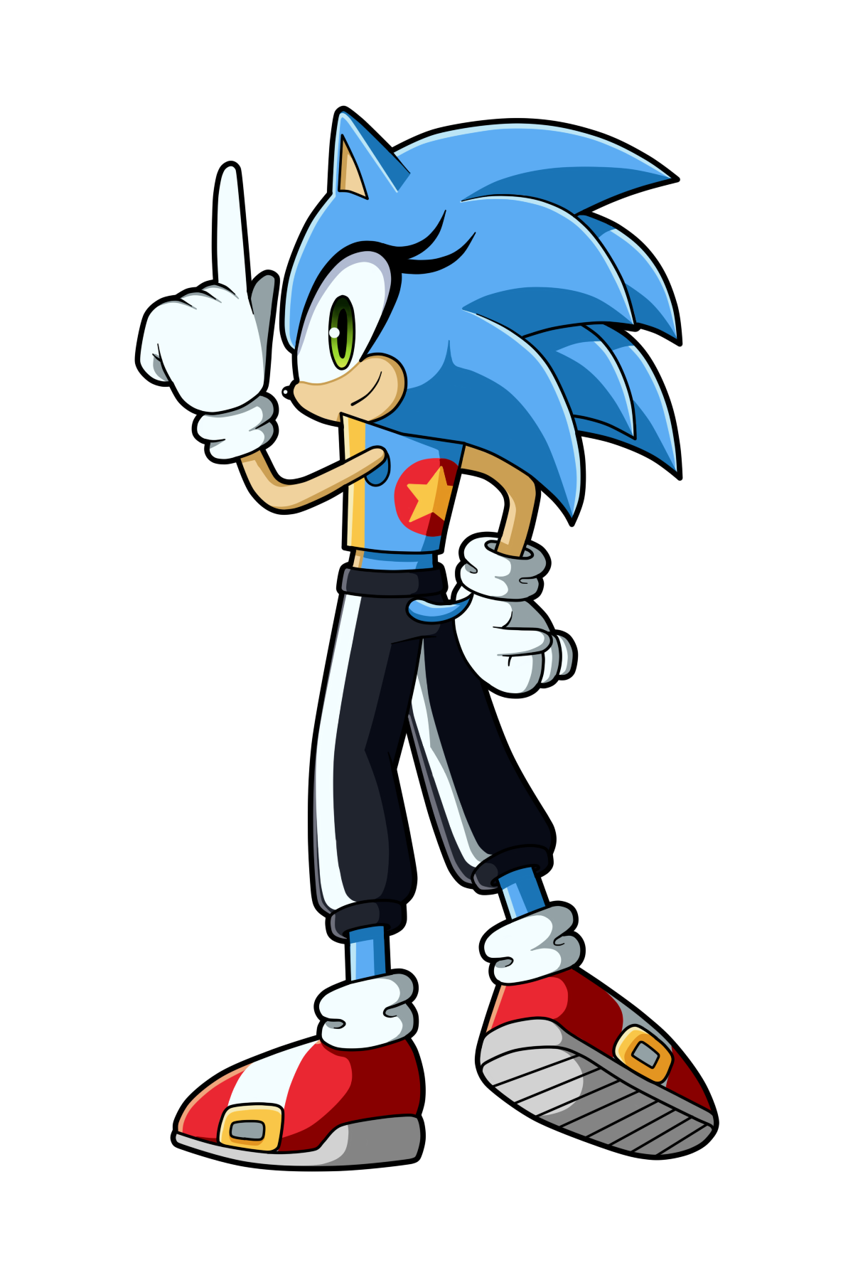 140891 - safe, artist:xxlailahell7firex, shadow the hedgehog (sonic), sonic  the hedgehog (sonic), hedgehog, mammal, anthro, sega, sonic adventure 2,  sonic the hedgehog (series), bottomwear, bracelet, clothes, duo, duo  female, exclamation point, female