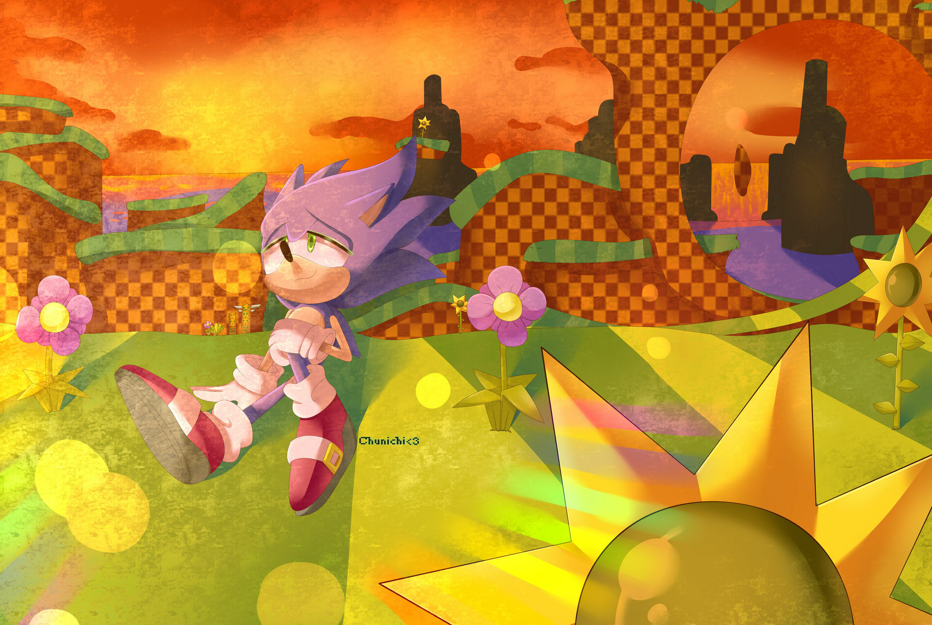 Sonic green hill zone steven universe background mountain waterfall