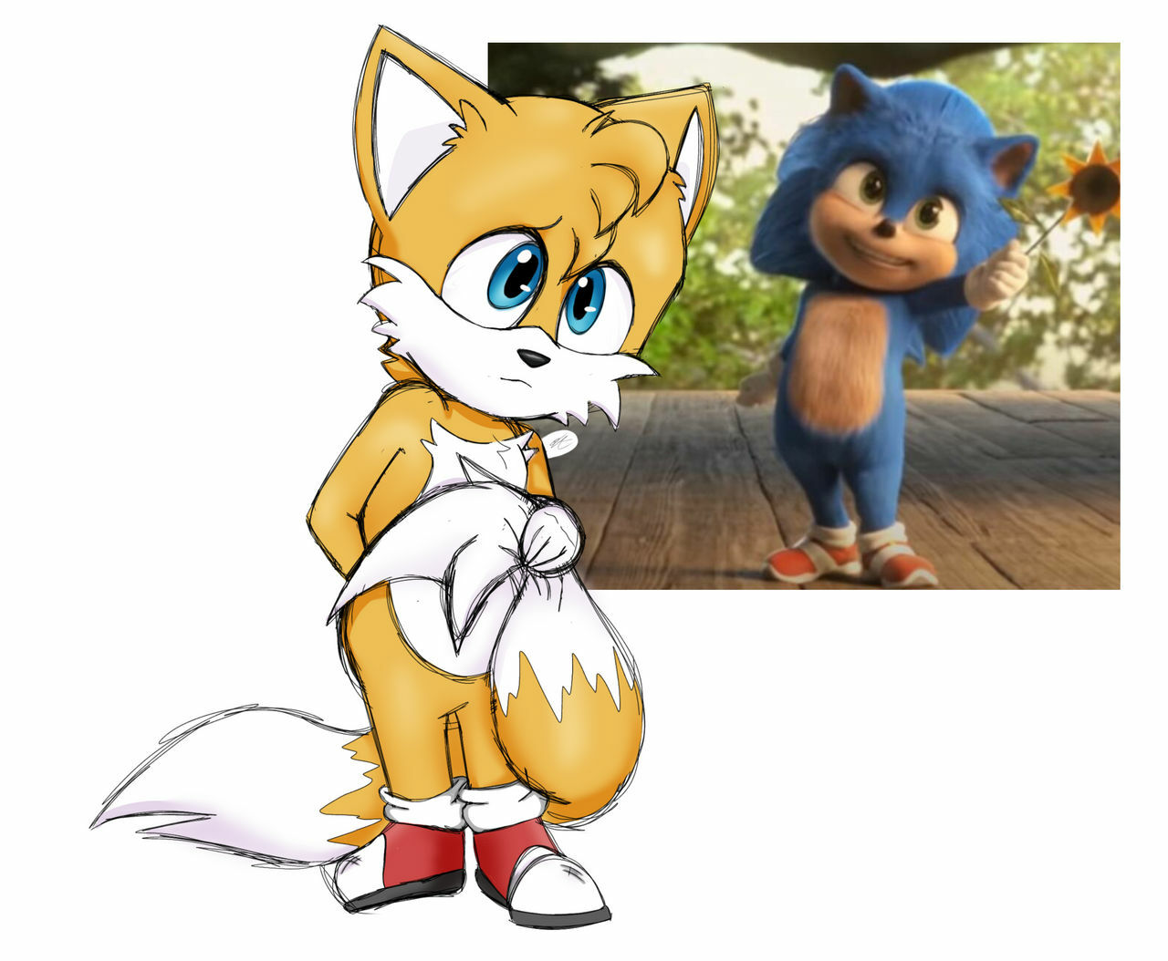 Sonic Cradling Baby Tails