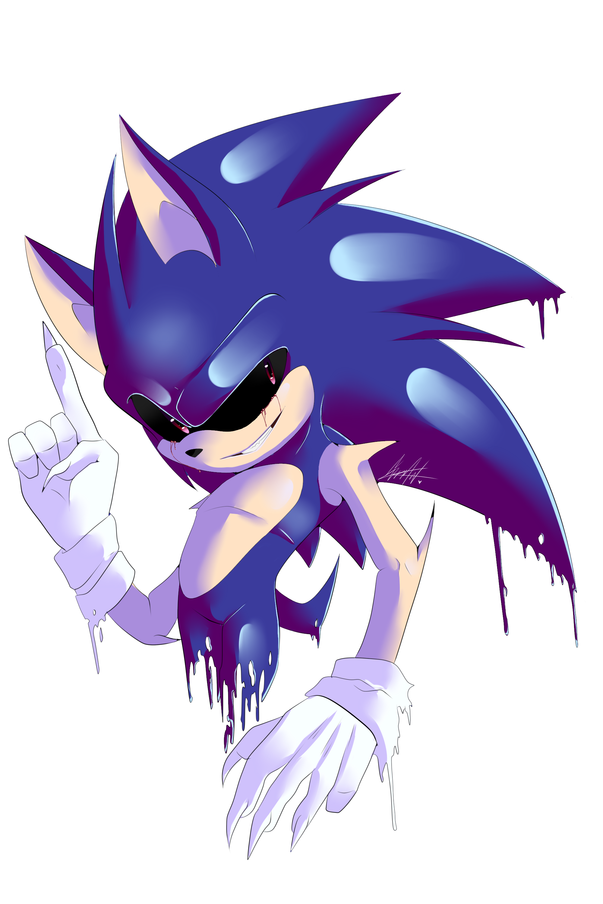 6613 - semi-grimdark, artist:classicmariposazul, sonic the hedgehog, oc,  oc:sonic.exe, hedgehog, green hill zone, 2015, abstract background, black  sclera, bleeding from eyes, blood, gloves, looking back at viewer, male,  mouth open, palm tree