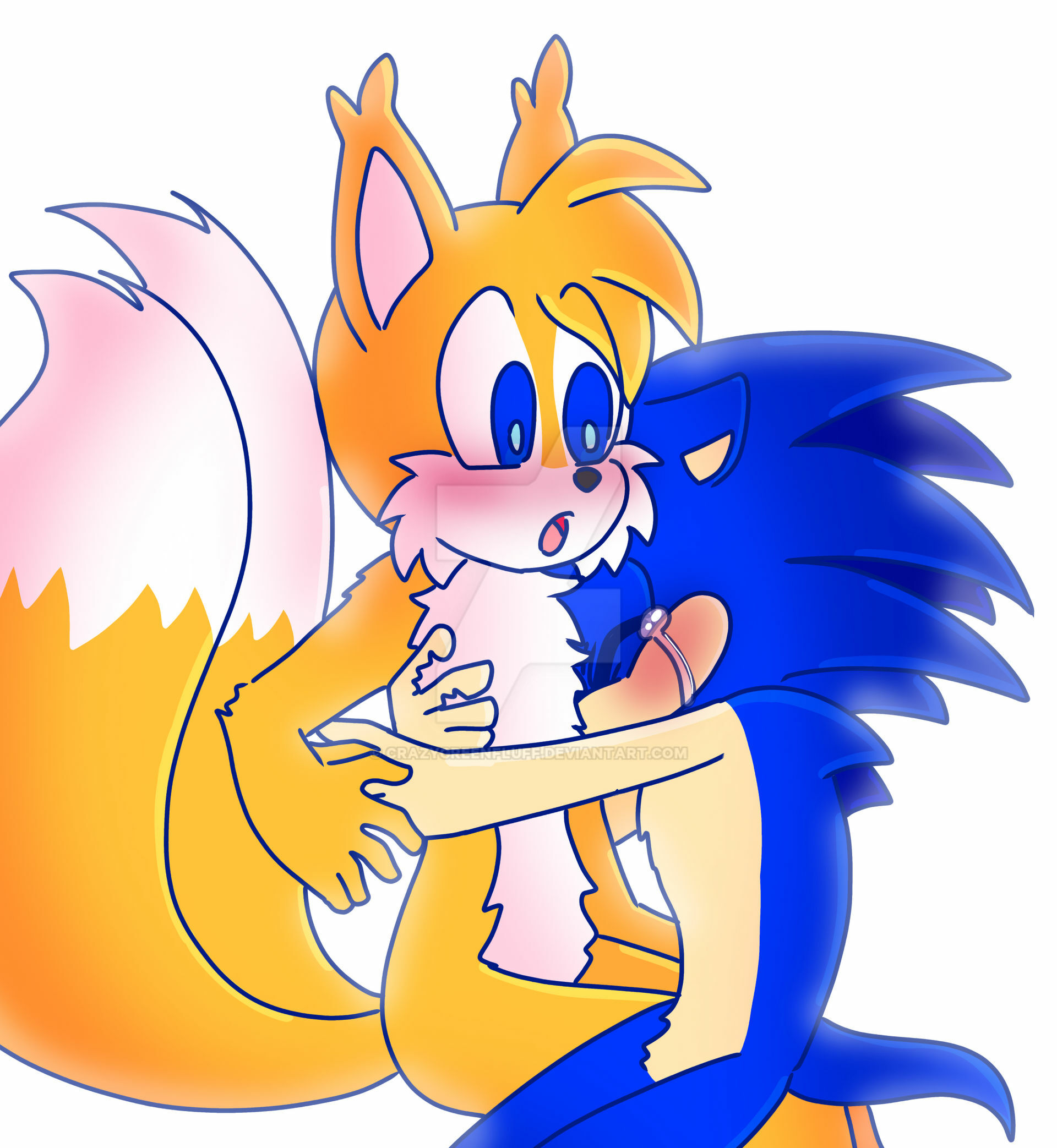 I drew fanart of Tails hugging Sunky. : r/milesprower