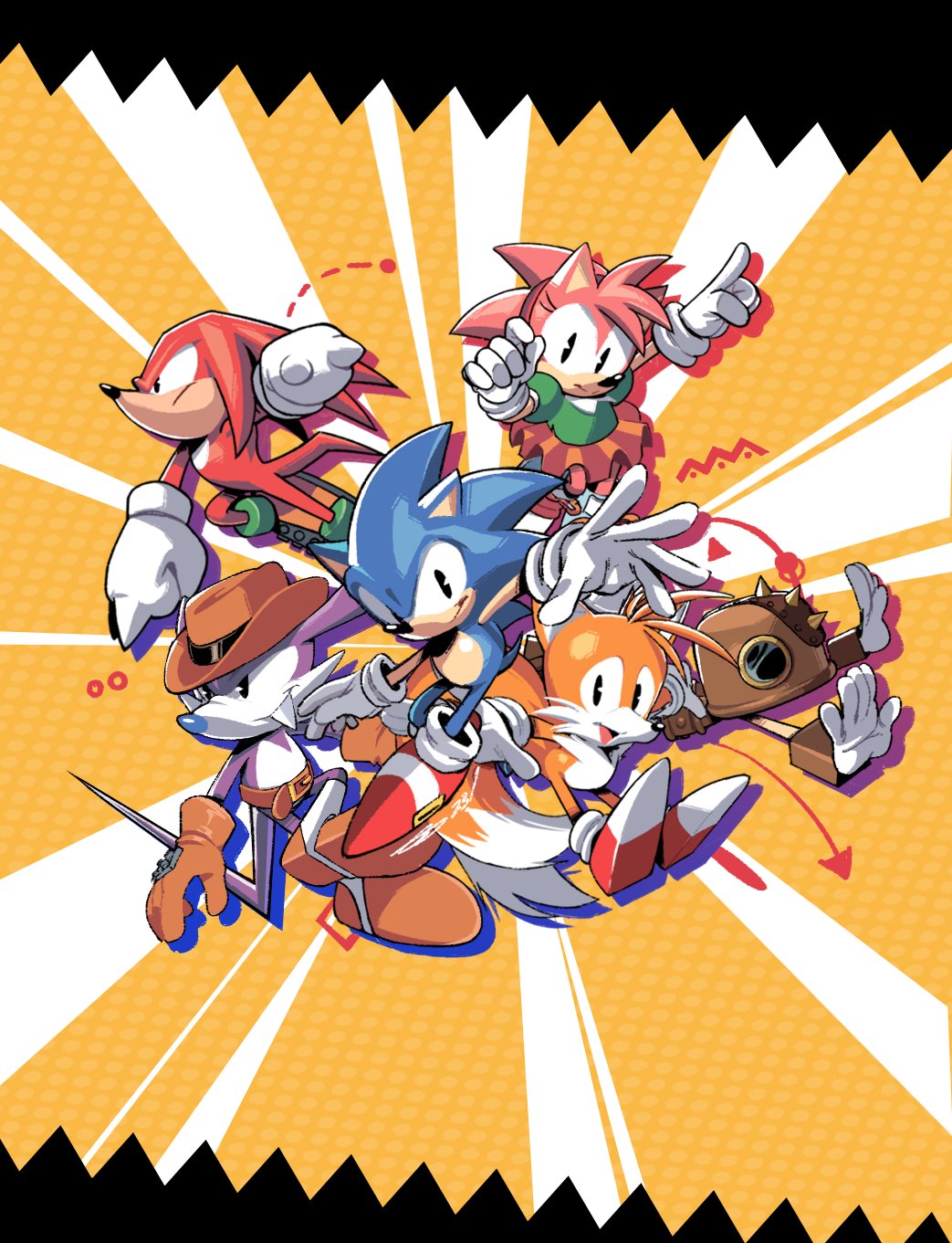 272669 - safe, artist:nextgrandcross, amy rose (sonic), classic amy, classic  knuckles, classic sonic, classic tails, doctor eggman (sonic), knuckles the  echidna (sonic), miles tails prower (sonic), sonic the hedgehog (sonic),  canine, echidna