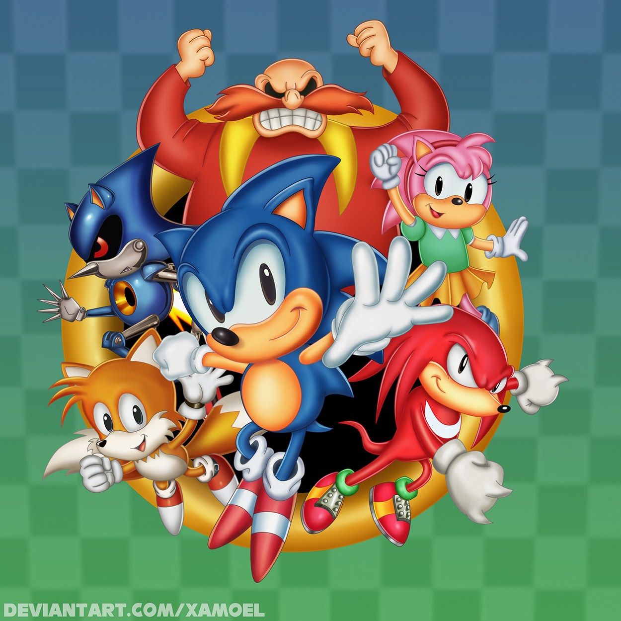 robot robot robot robot sonic tails knuckles amy