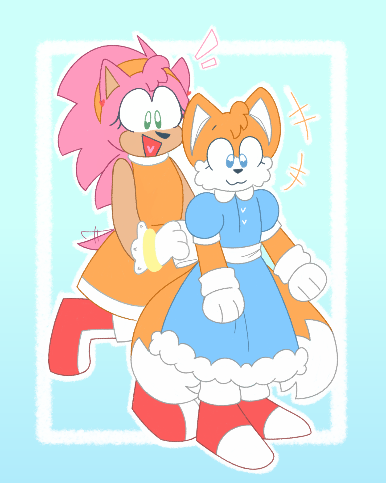 71857 - safe, artist:gottagoblast, amy rose (sonic), miles tails