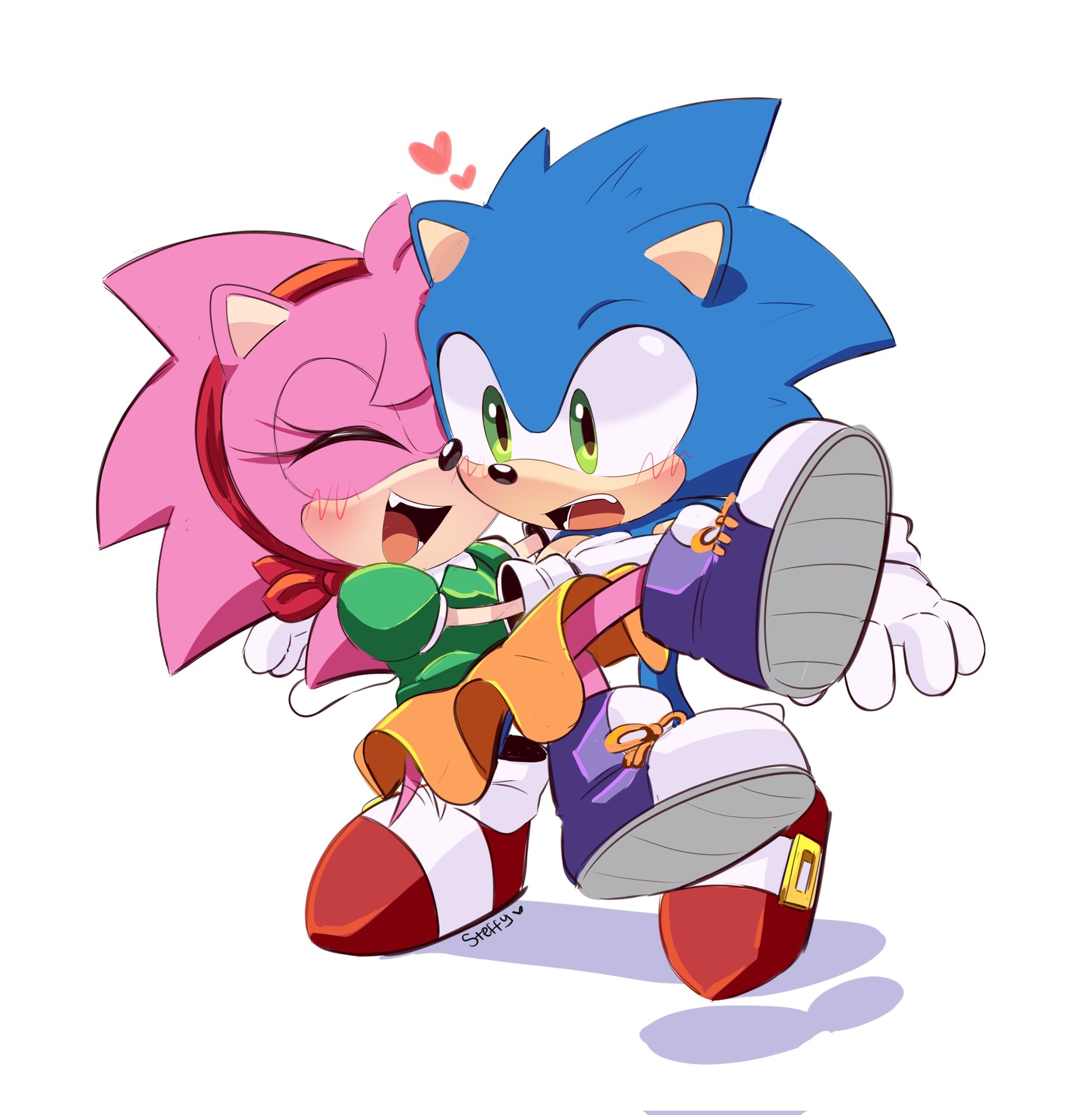 9921 - safe, artist:steffy_bs, amy rose, sonic the hedgehog