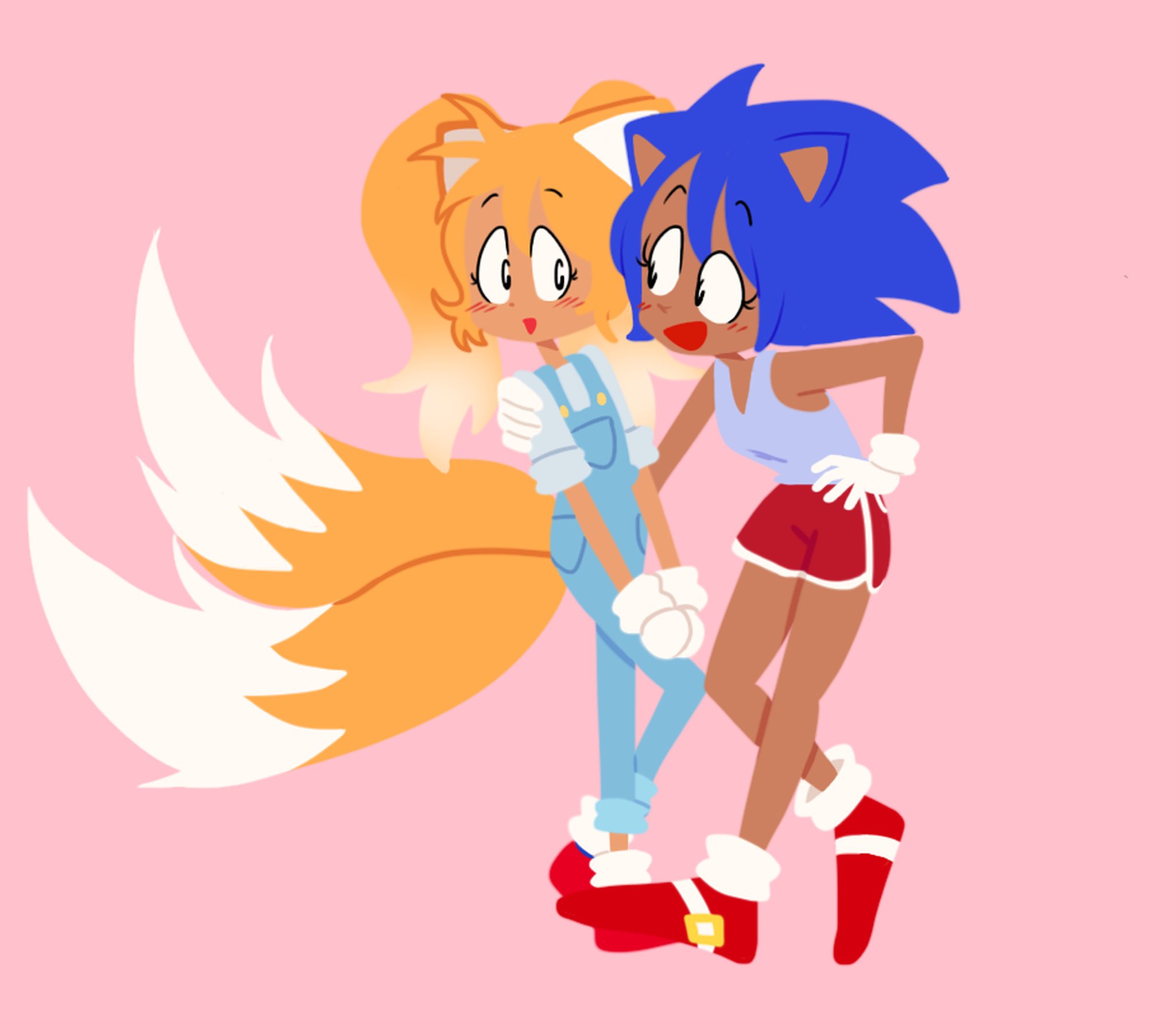 12764 Safe Artistsontaiis Miles Tails Prower Sonic The Hedgehog Human 2023 Blushing 6501