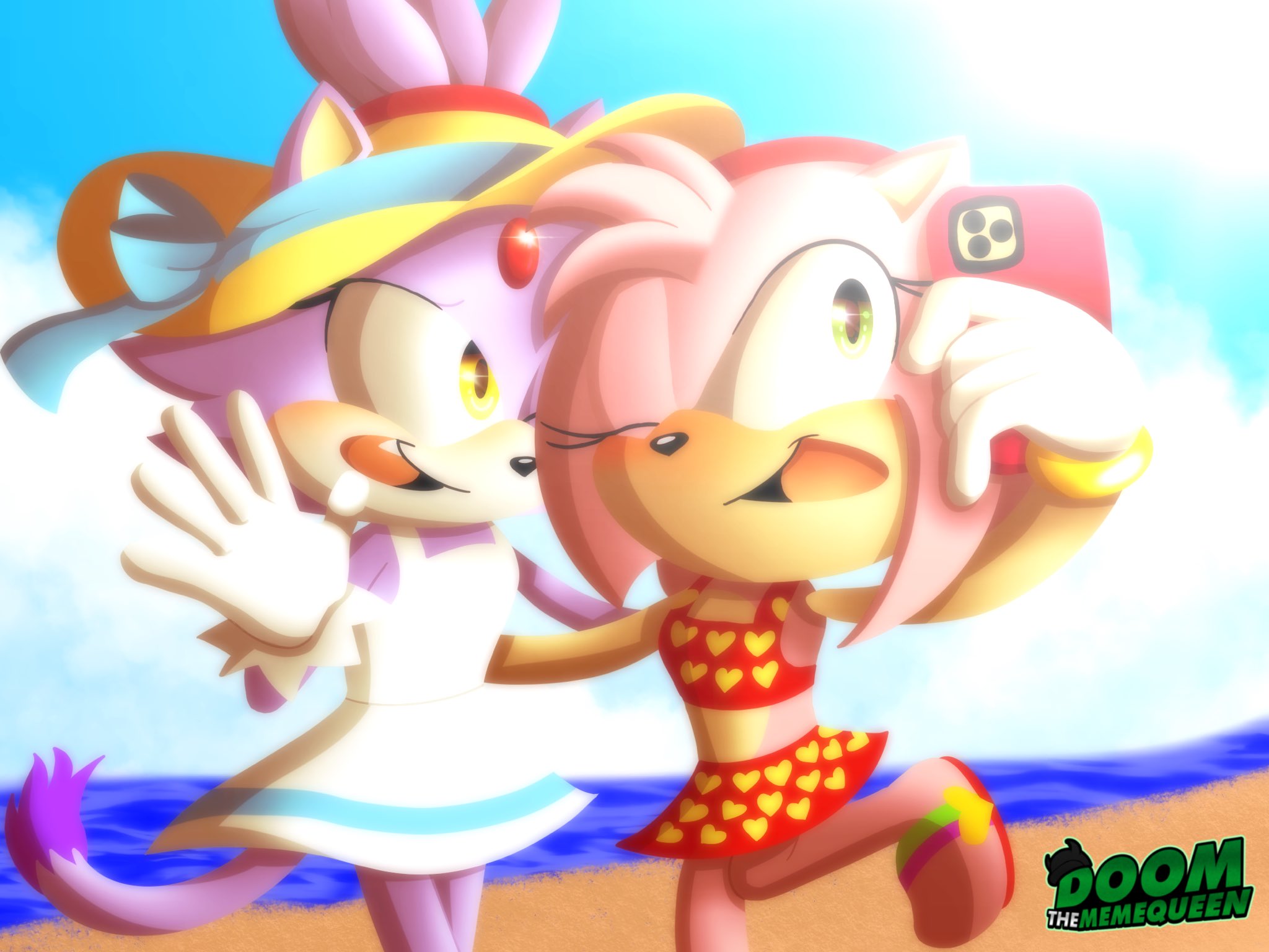 71857 - safe, artist:gottagoblast, amy rose (sonic), miles tails