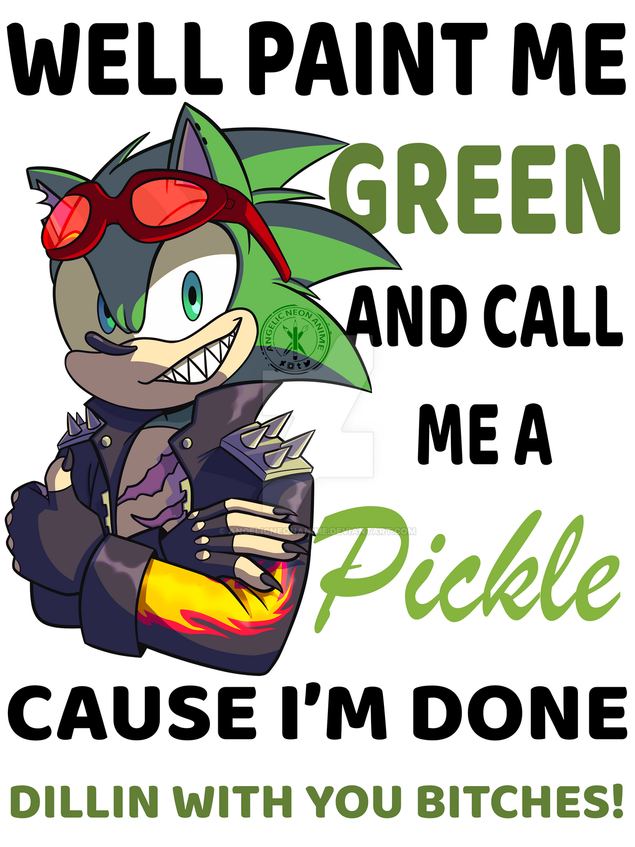 #13633 - safe, artist:angelicneonanime, scourge the hedgehog, hedgehog