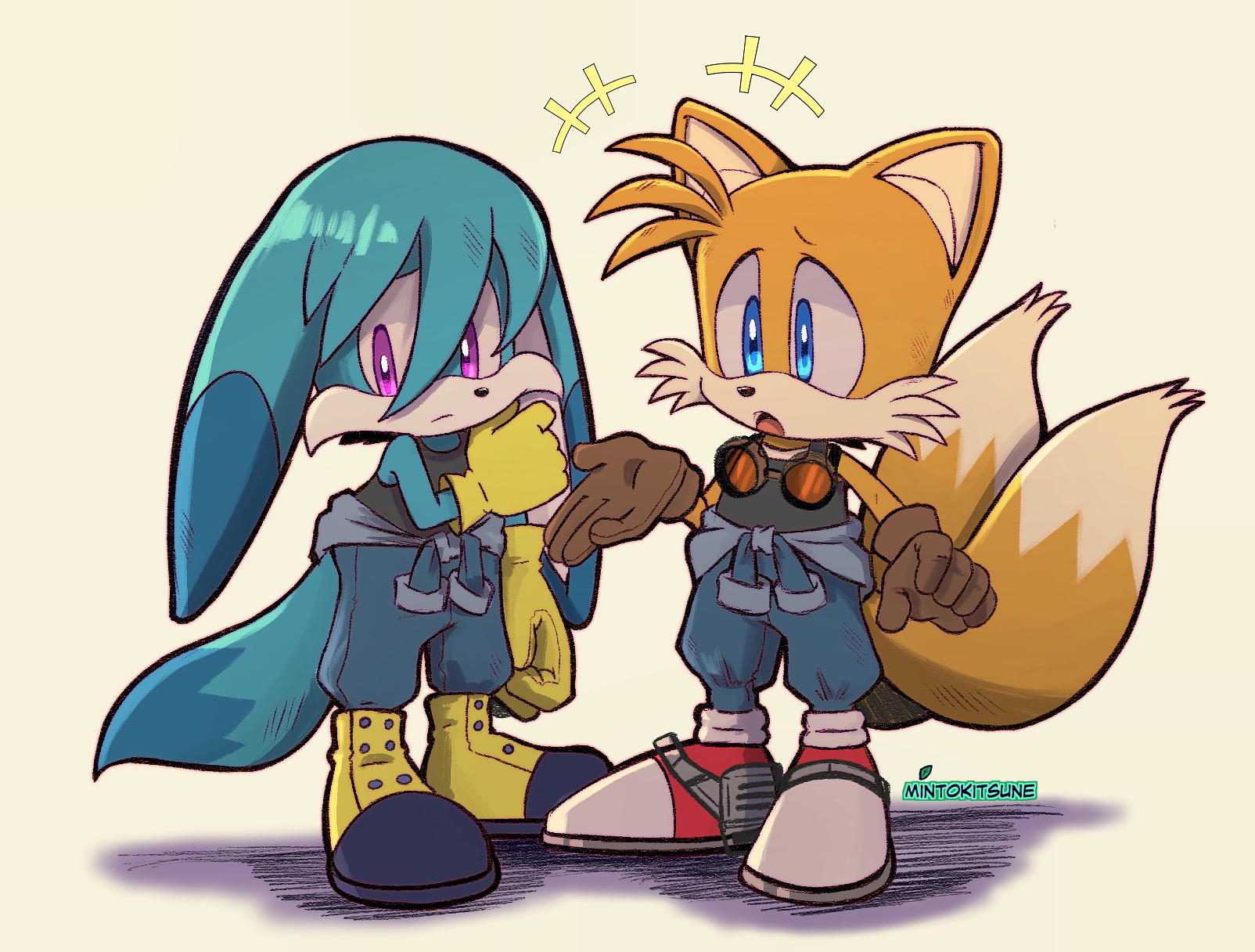 #14690 safe artist:mintokitsune kit the fennec miles quot tails