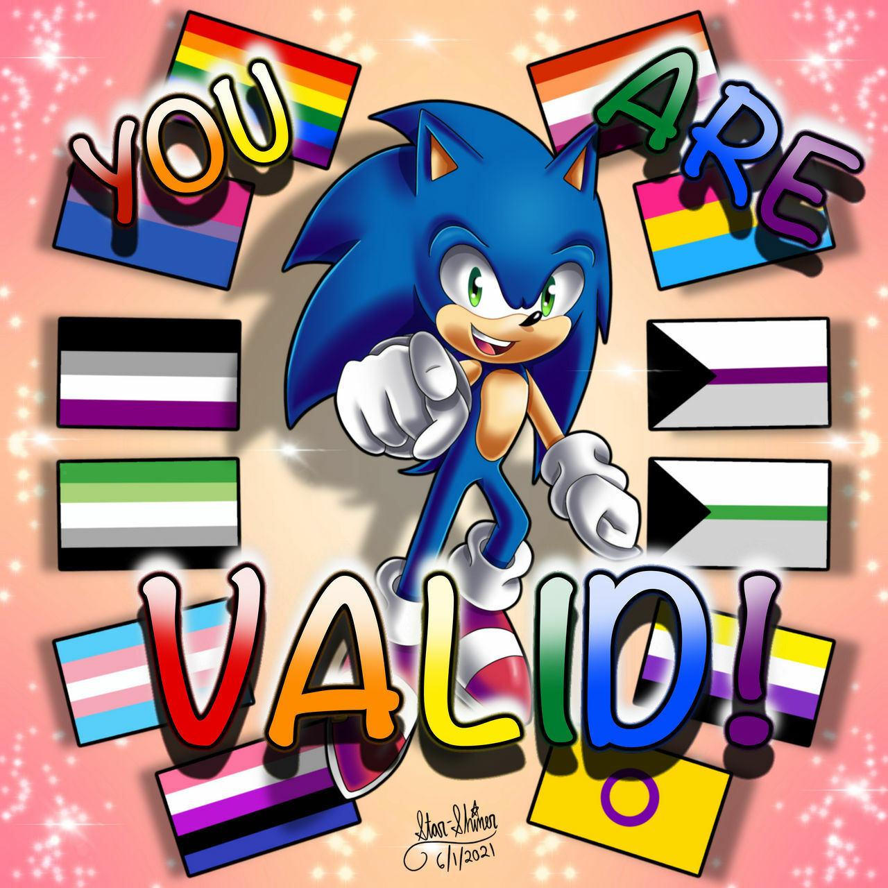 3837 Safe Artiststar Shiner Sonic The Hedgehog Hedgehog Aromantic Pride Asexual Pride