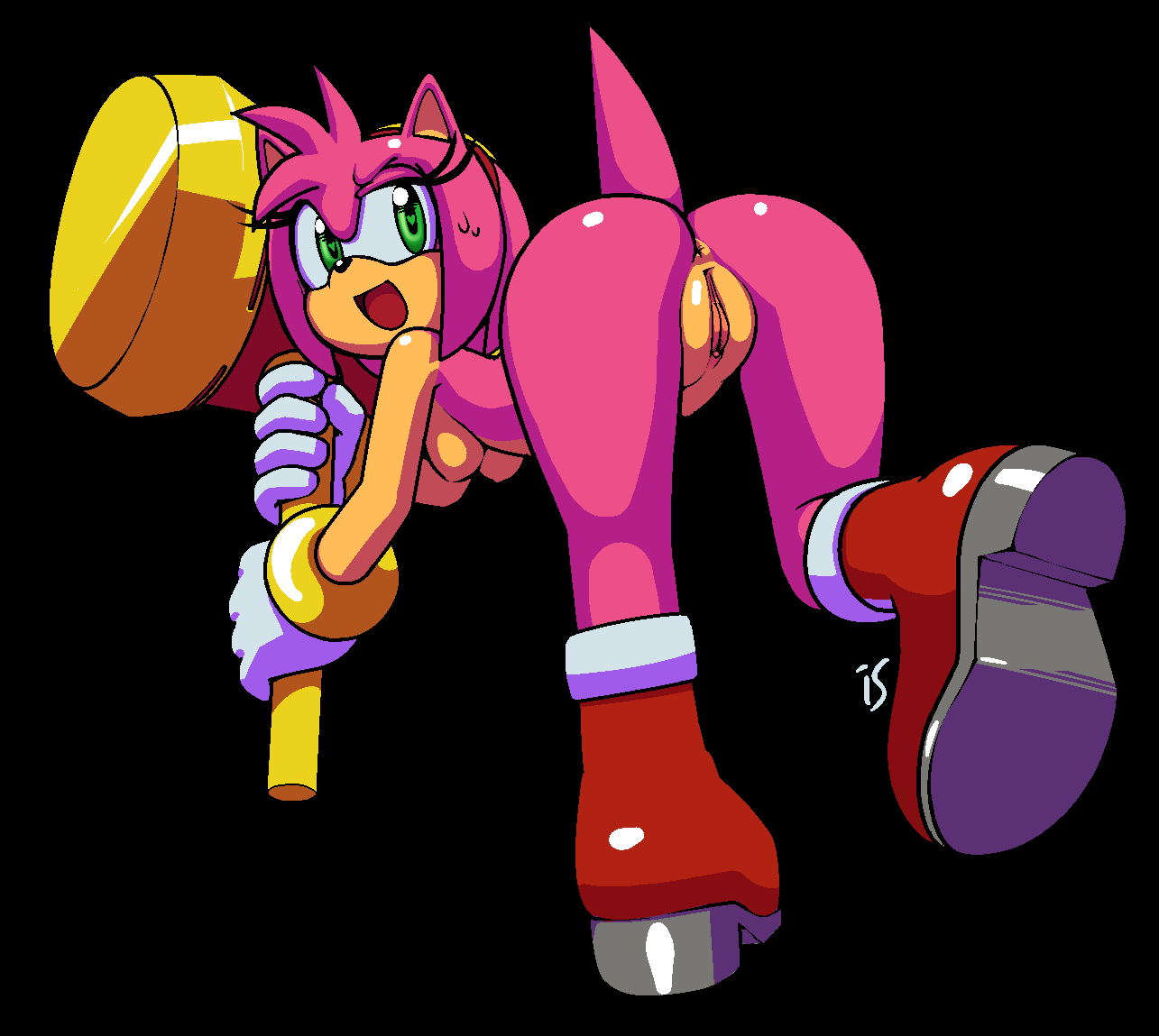 5839 Explicit Artist Servedasis Amy Rose Hedgehog Bent Over