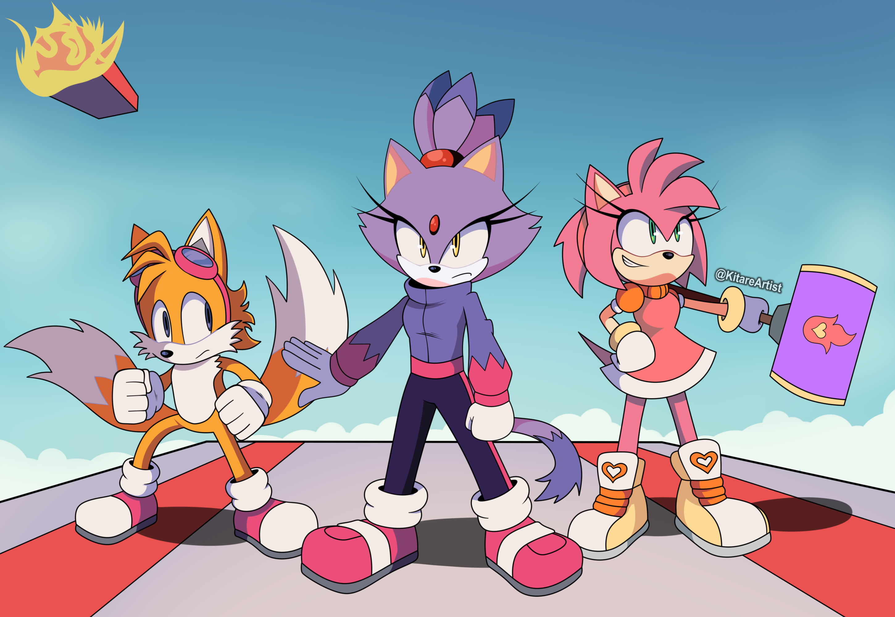 8611 Safe Artist Kitarehamakura Amy Rose Blaze The Cat Miles