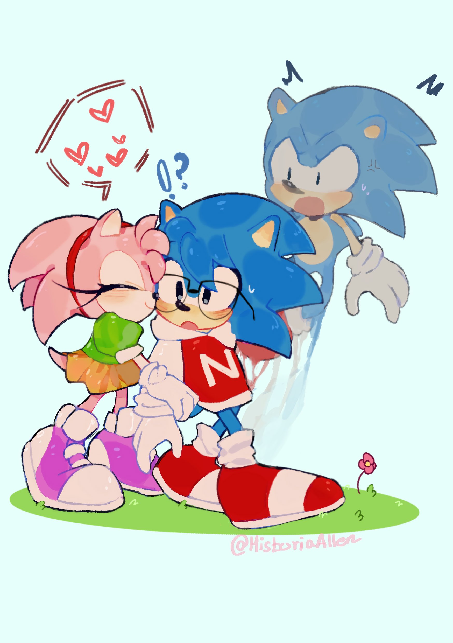 20787 Safe Artist Historiaallen Amy Rose Nicky Sonic The